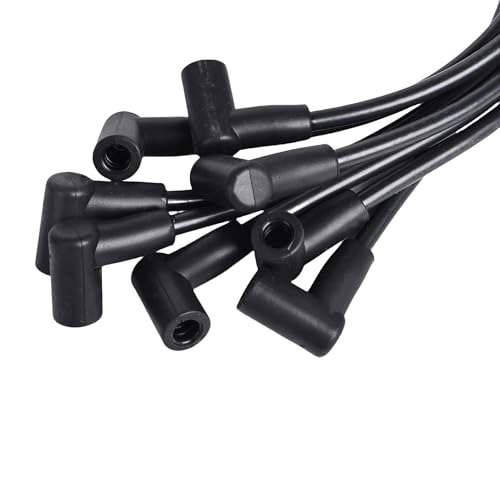 image for RLP Silicone Spark Plug Wires Set 8.0mm Black Replacement for Chevy GM