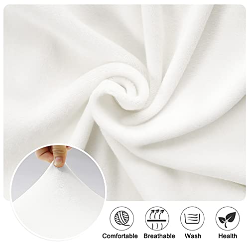 Leorate Armless Accent Chair Covers Velvet Armless Chair Slipcover Slipper Chair Covers For Living Room Set Of 2 (White) #TOP2