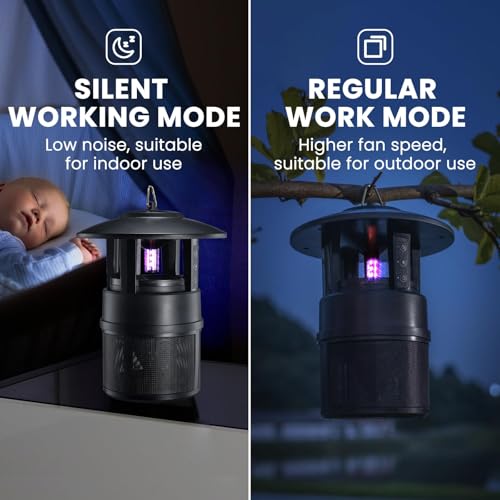 Mosquito Trap Indoor Outdoor, Fly Traps and Mosquito Zapper with Light, Fan, Sleep and Timer Modes, Bug Zappers - image 6