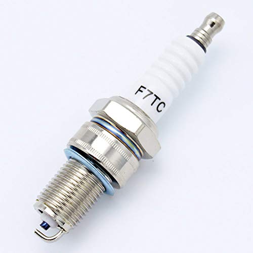 QAZAKY 5 pcs Spark Plug F7TC Replacement for GX120 GX160 GX200 GX240 GX270 GX340 GX390 Generator Lawnmower Tractor Rototiller Water Pump Gokart Mini Bike Tillage Polishing Machine 177F 182F