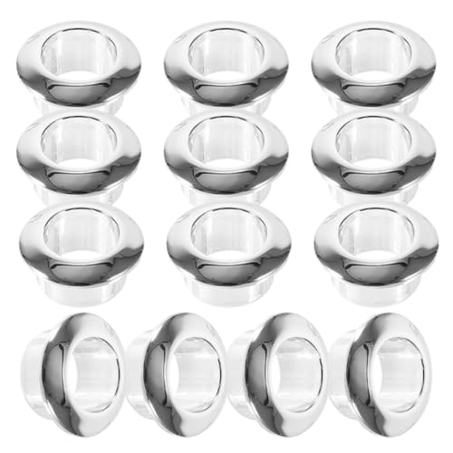 GATHINESS 20 Pasacables de Escritorio de 18 Mm, Organizador de Cables Tapa Cromada, Ojal Decorativo para Oficina y Hogar, Kit de 20 Unidades para Gestión Ordenada de Cables
