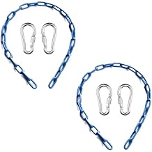 Swing Chains 2 Fully Coated for Swing Set with 4 Free Quick Links Anti-Rust Iron Link Chains Playground Kids Tree Swing Seat Accessories and Replacement Support 660 Lb Blue