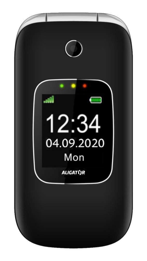 ALIGATOR V650 Téléphone Portable Senior SOS Localisateur Noir