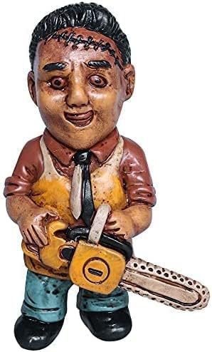 Horror Movie Garden Gnomes Killer Set, Nightmare on Elm Street Murderers Michael Myers Freddy Jason Halloween Zombie Gnome Resin Figurines for Indoor & Outdoor Lawn Patio Yard Décor (C)