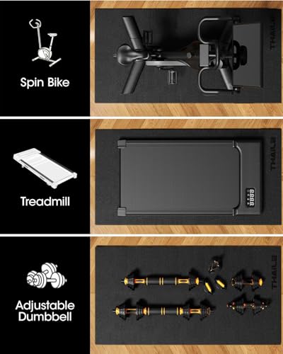 Image of THAILE Large Exercise Mat, 7'x5' /6'x4' /8'x6' /10'x6', 8mm PVC Workout Mat