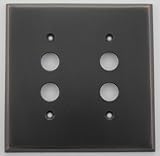 Classic Accents Oil Rubbed Bronze 2 Gang Push Button Light Switch Switchplate