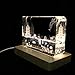 6 inch LED Base for Crystal Display Glass Art Pedestal Paperweight Wood Rectangle