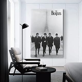 The Beatles Eiffel Tower France Poster décoratif sur toile pour salon, chambre à coucher 50 x 75 cm - Les Beatles, Paul McCartney, John Lennon, RIngo Starr, George Harrison The Beatles Eiffel Tower France Poster décoratif sur toile pour salon, chambre à coucher 50 x 75 cm – Image 3