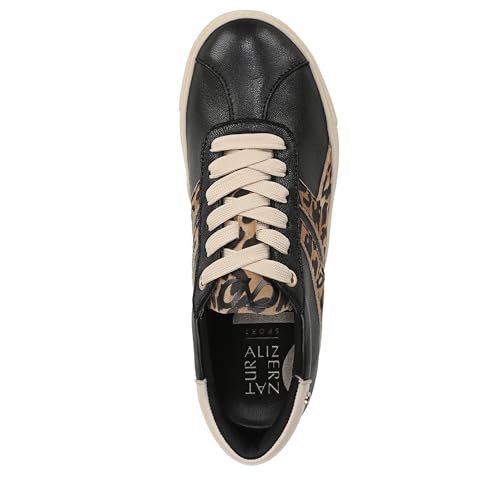 Naturalizer Women's Medina Sneaker, Black Leather/Dark Brown Leopard, 8.5 Wide by Naturalizer - Image 5