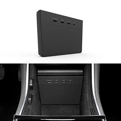 TAPTES Tesla Model 3 USB Hub 5 in 1 Ports, Dashcam & Sentry Mode Viewer USB Hub dongle USB Tesla M3 Accessories, Custom Designed for Tesla Model 3 Before June 2020 Produce ( NOT Model Y)