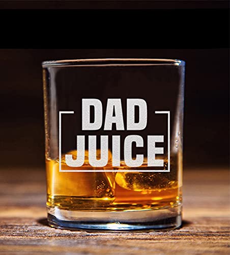 NeeNoNex Dad Juice Whiskey Glass Gift for Dad