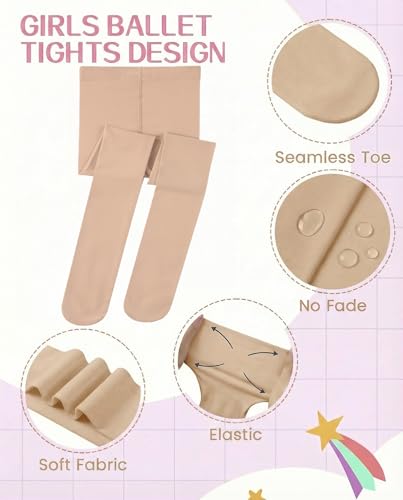 Image of leg elegant Ballet Footed Dance Tights for Toddler and Kids Girls 50D