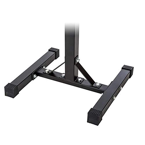 HUOLE - Supporto per sollevamento pesi, regolabile in altezza da 105 a 160 cm, supporto per bilancieri lunghi a dischi, carico massimo 200 kg