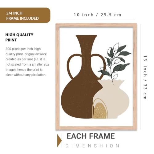 Image of kotart Painting for Wall Decoration - Modern Art Wall Decor Framed Painting for Living Room Bedroom - Framed Wall Posters /Paintings with Frame Set of 3 (Art 2, 10x13 inch)
