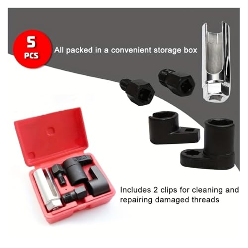 Juego de 5 llaves para sensor de oxígeno 3/8" y 1/2" miniatura 3