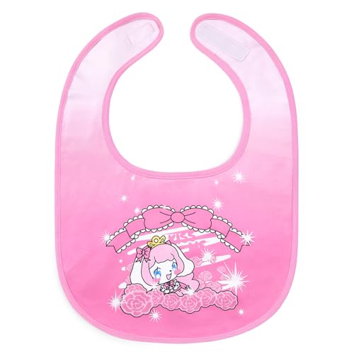 Littleforbig Silky Waterproof Babydoll Printed Adult Bib with Adjustable Hook-and-Loop Fastener Closure - Little Beauty Adult Bib