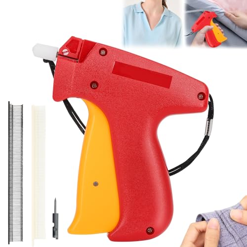 HUIJUTCHEN Stitch Gun, Mini Stitch Gun for Clothes,Quickly Clothing Fixer with 2 Needle & 1500 Black & 1500 White Micro Fasteners Quick Stitch Sewing Gun for Clothing Sewing Quilting Hemming