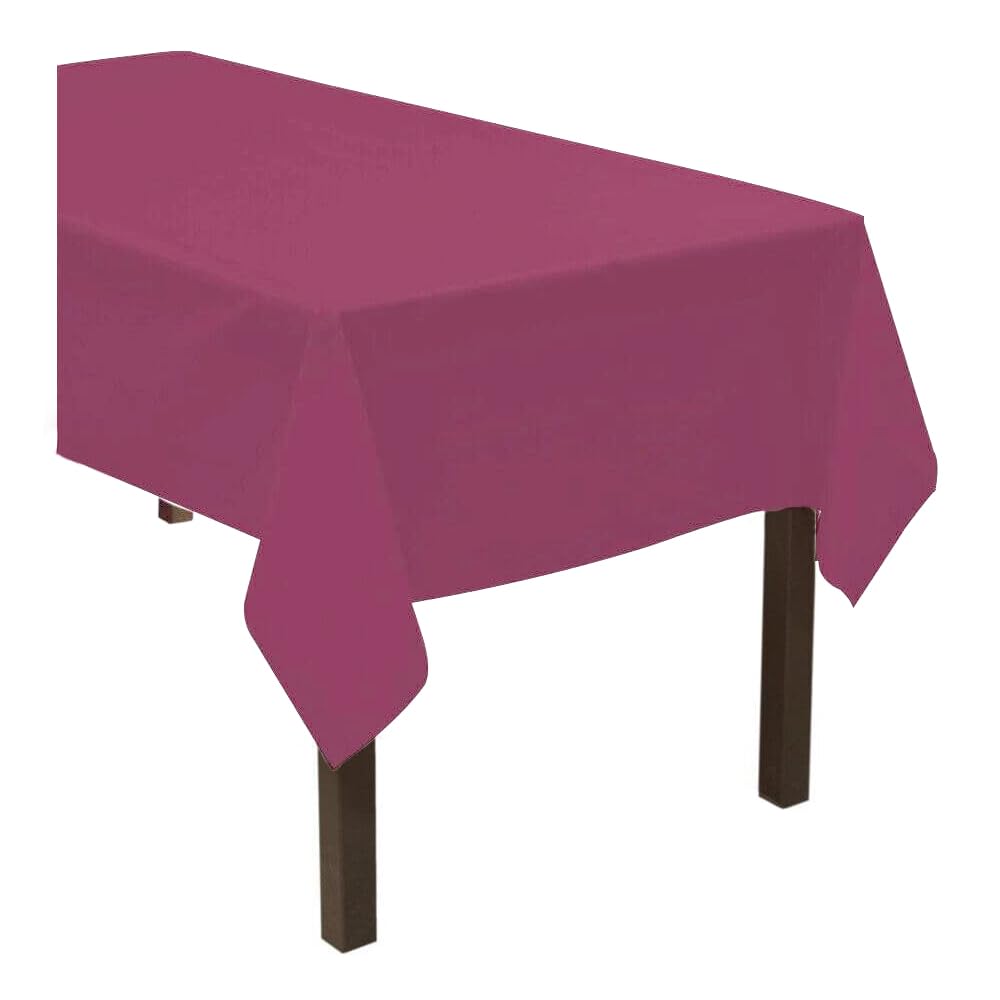 Tezraftaar® 5 x Disposable Paper Table Cover 90cm x 90cm Bordeaux Folded Tabletop Clothes for Christmas Parties Weddings Restaurants Catering Supply