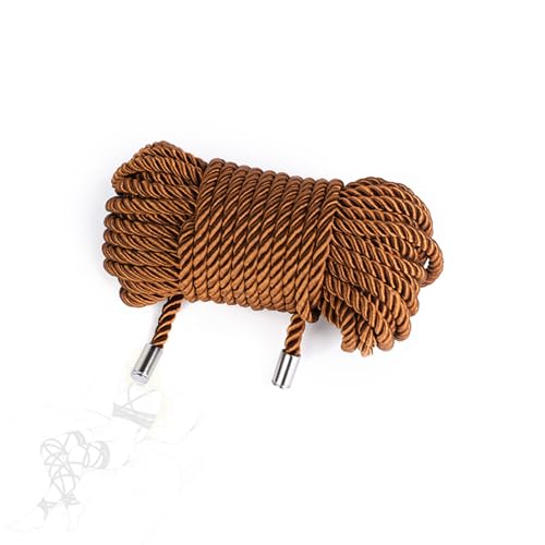 TAUOE Corde Tressée en Polyester de 5m avec Tête Métallique, Convenue pour Les Scènes de Yoga, Les Interactions en Couple, Les Hommes et Les Femmes Adultes