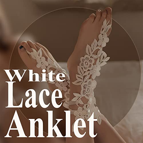 Forubus Sexy Flower Lace Anklet With Toe Ring For Women thumb #2
