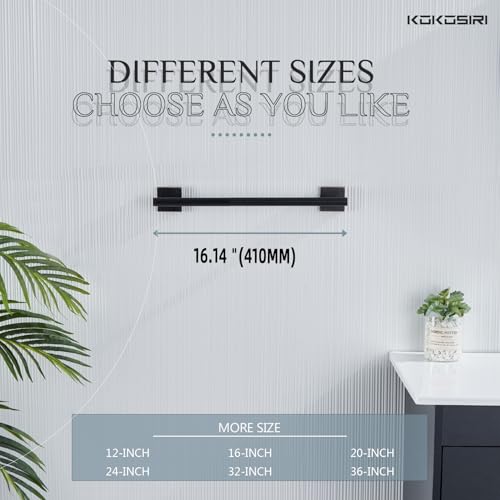 Image of KOKOSIRI Hand Towel Bar Bathroom Towel Holder for Bath Kitchen Cabinet Towel Rails 16 Inch Oil Rubbed Bronze Stainless Steel B4005ORB-L16