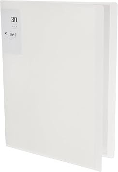 M&G 30-Pocket Binder with PP Plastic Sleeves A4White, Art Portfolio Folder with Clear Sheet Protectors, Display 60 Pages for Organizing Documents, 310x235x20mm