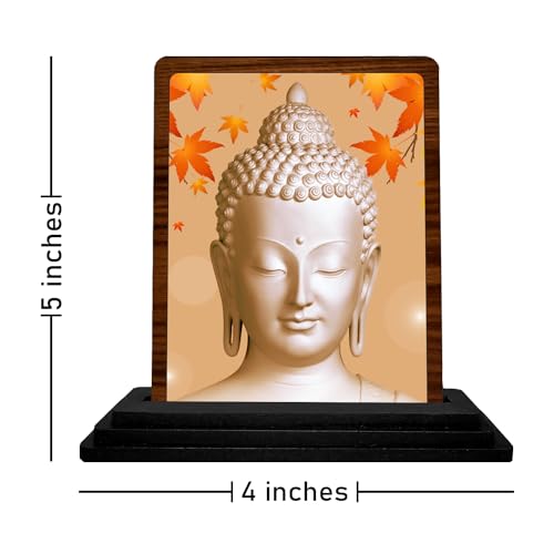 Image of Handcrafted Buddha Idol for Car Dashboard & Study Table - Vastu Shastra Zen Buddha Showpiece for Good Luck & Protection - Ideal Spiritual Gift for New Car & Housewarming