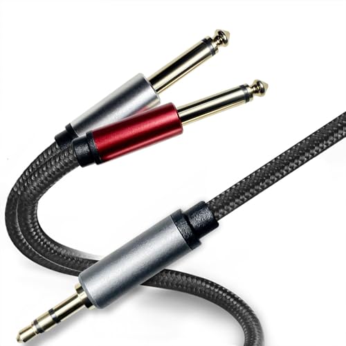 Cable Adaptador de Audio 3.5mm a Dual 6.35mm, 2 m miniatura 3