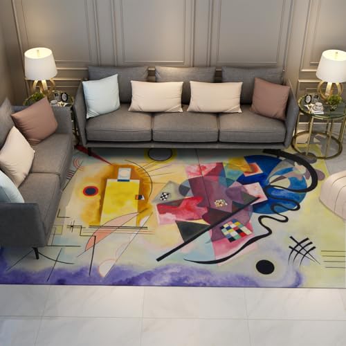 Tapis salon formes modernes lavable et antidérapant pour bureau - 2
