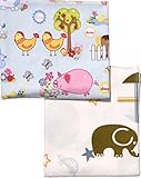 100 Organic Cotton Soft Extra Large Flannel Baby Receiving Swaddling Blankets for Girl Boy Newborn Set of 2. Baby Blankets made in Europe. Big size 37