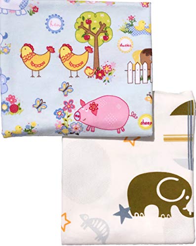 MyBabyComfort Baby Flannel Receiving Blankets Large Soft for Boy Girl Newborn | Unisex Organic Cotton Swaddling Blankets | Breathable Swaddle Wrap | Cute Farm Baby Animal Print