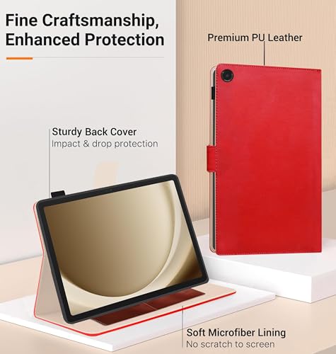 Image of TGK Flip Cover for Samsung Galaxy Tab A11 Plus 11 Inch Case with Stylus Holder (Red)