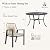 HERA'S HOUSE 7 Pieces Patio Table and Chairs Set, Outdoor Dining Set for 7, 6 x Cushioned Woven Rattan Patio Chairs and 1 x 54” Round Table with Umbrella Hole, Outdoor Rattan Dining Set for Lawn