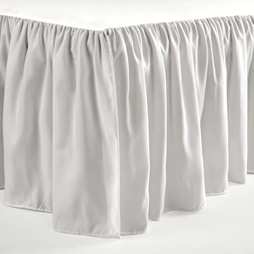 Image of Lush Decor Ruffle Crib Skirt, 16 inch Drop, Gray