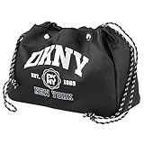 DKNY - Neceser Viaje Grande Mujer Bolsa Aseo Mujer Plegable Impermeable con Compartimentos Organizadores para Cosméticos y Accesorios de Higiene, Negro