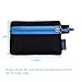 BLUECELL 2pcs Black Color Splash Proof Nylon Security Utility Zipper Coin Safe Pouch ID Card VISA Card Business Card Bag Sleeve 4-1/2 x 3 Inches