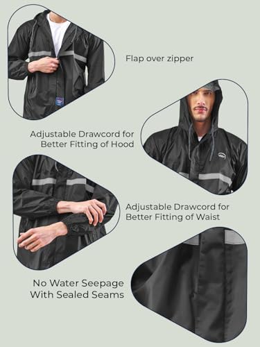 Image of LUX VENUS Reflecting Design Tapping Rain Suit for Men