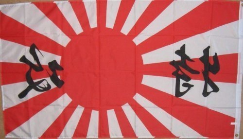 Japan Rising Sun Writing Flag 5'x3' by 1000 Flags : Amazon.ca: Home