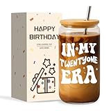 ZUFIO 21st Birthday Gifts for Girls, Travel Mug Tumbler and Personalized Cup, Unique 21st Birthday Gifts Coffee Cup for Hot & Cold Drinks, for Best Friend, Daughter, Sister or Girlfriend - Image 1