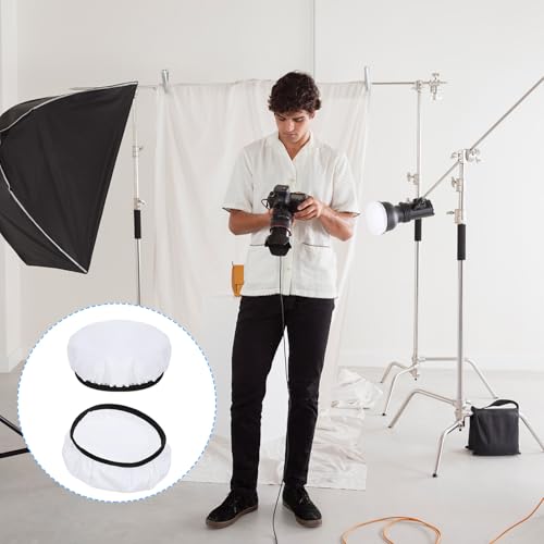 4 STK 18cm Licht Diffusor Socke, Weiße Universal Weiche Lampenschirm Reflektor, Standard Diffusor Lampe Abdeckung, Fotografie Licht Weichen Tuch Für Studioblitzreflektoren Und Videoaufnahmen