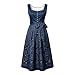 Generisch Dirndl Kleid Mit Corsage Und Schürze Bavarian Oktoberfest Outfit Für Frauen Elegantes Traditionelles Festkleid Mit Schnürung (Blue, XL)