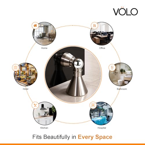 Image of Volo Stainless Steel Magnetic Door Holder /Door Stopper /Door Magnets to Hold Door /Magnetic Door Stopper for Home, Office and Commercial Spaces. (2)