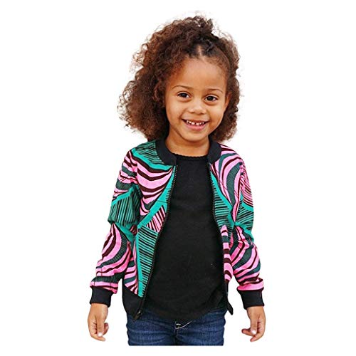 Toddler Girl Boy Hooded Jacket Dashiki African Lightwight Windproof Waterproof Autumn Winter Coat Outwear (4-5 Years,Green)