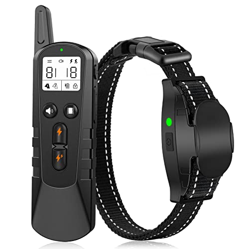 PIOUNS Dog Training Collar 4 Training Modes, 2 Shock Modes, Beep, and Vibration, Waterproof