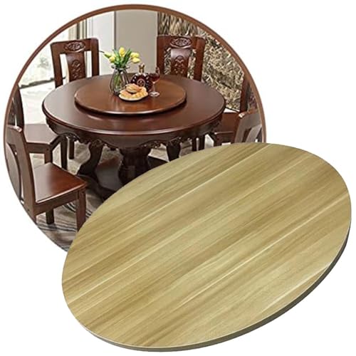 Mesa giratoria de madera grande para comedor, bandeja de cocina, nogal claro, 61 cm, 76 cm, 91 cm, 101 cm
