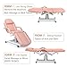OmySalon Hydraulic Facial Bed Massage Table, Multi-Purpose 3-Section Tattoo Chair Esthetician Bed, Adjustable Beauty Salon Spa Equipment, Pink