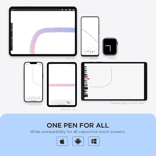 Image of OASO Stylus Pen for Touch Screens, Disc Tip & Magnet Cap Styli Pencil Compatible with Apple iPad pro /iPad 6 /7 /8 /9 /iPhone /Samsung Galaxy Tab A7 /S7 /Fire HD 7 /8 /10 Plus Tablet /All Touch Devices.