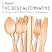Disposable Wooden Cutlery Elegant Set | 100% All-Natural, Eco-Friendly, Biodegradable & Compostable - Disposable silverware for wedding Pack of 300-7.75” utensils (100 forks, 100 spoons, 100 knives)