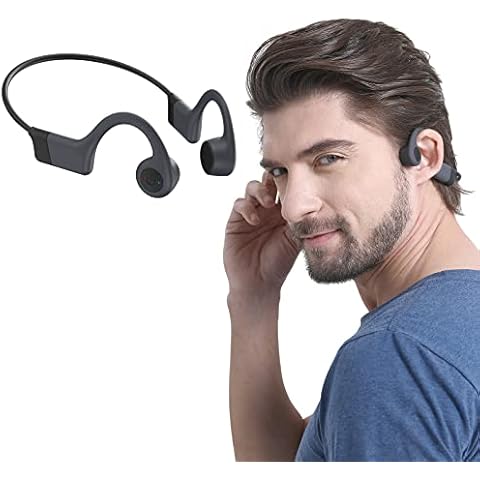 TANTUU Bone Conduction Headphones,Premium Open-Ear Wireless Bluetooth Sport Headphones with Microphones, 20Hr Playtime, Waterproof Wireless Earphones for Workout,Gym,Running,Hiking, Cycling (Black-A) Cover