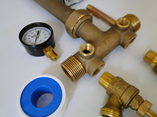 1.25" X 14"No Lead Brass Tank Tee Kit +Union Water Well Pressure Tank + Square D Fsg2 40-60 Switch #TOP3